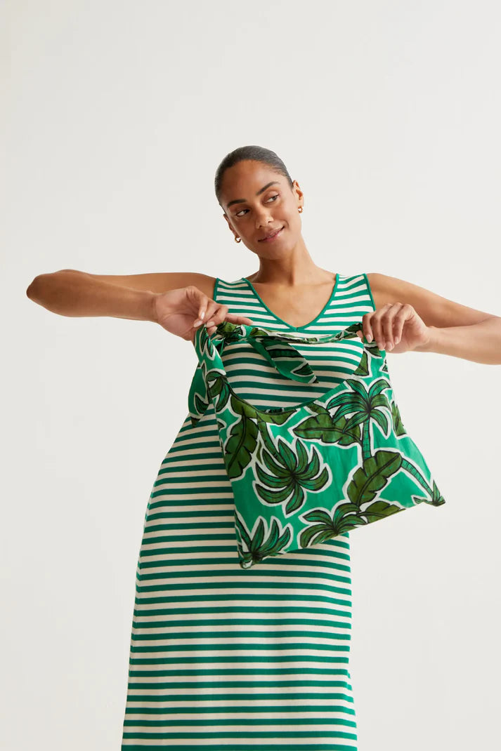 Robe marinière HORTENSE verte