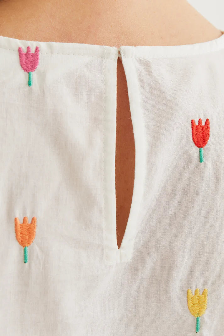 Blouse BILLIE brodée tulipe
