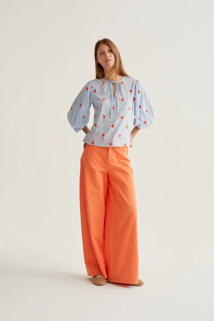 Blouse BERTHA brodée coeur
