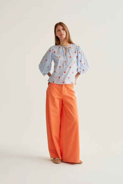 Blouse BERTHA brodée coeur