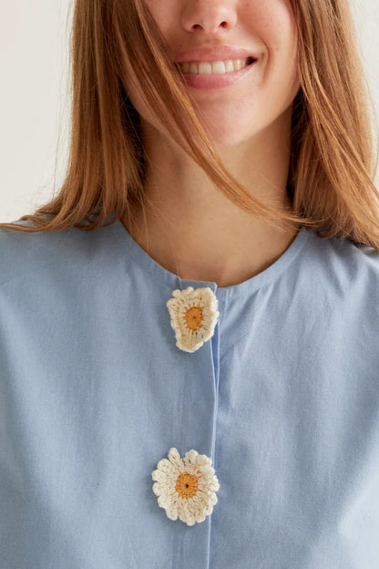 Haut MARGUERITE crochet