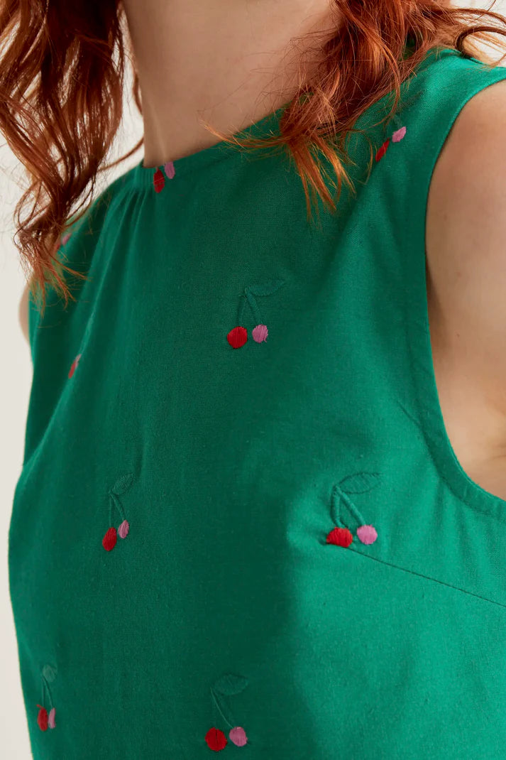 Haut JEANNE brodé de cerises