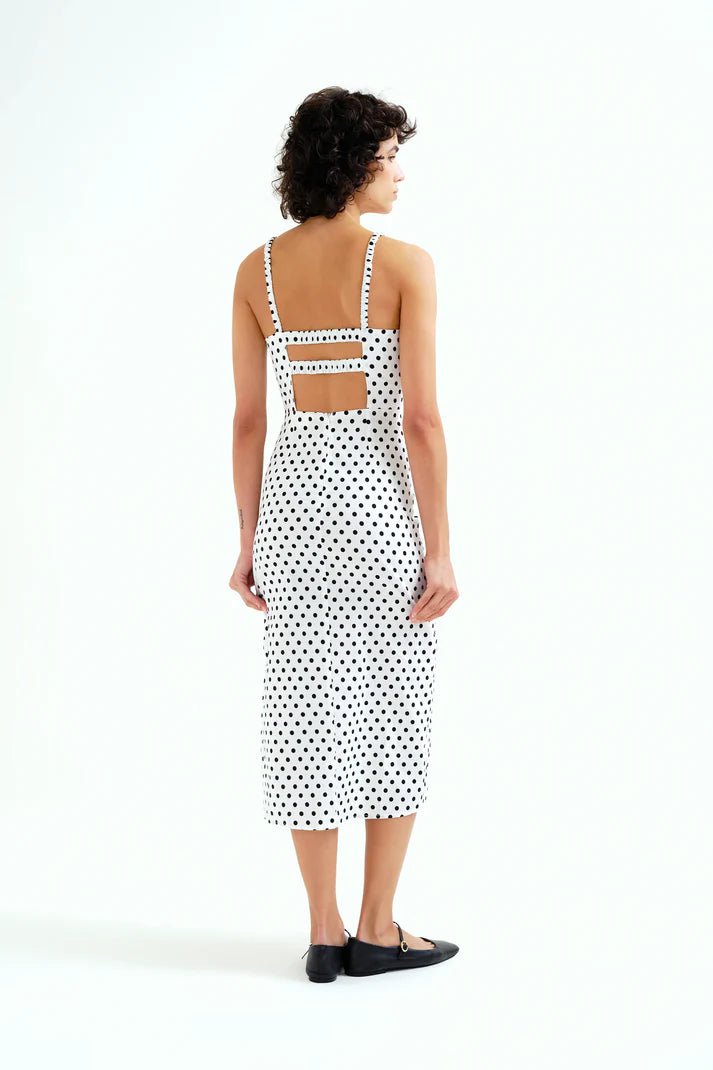 Robe PENELOPE pois noire