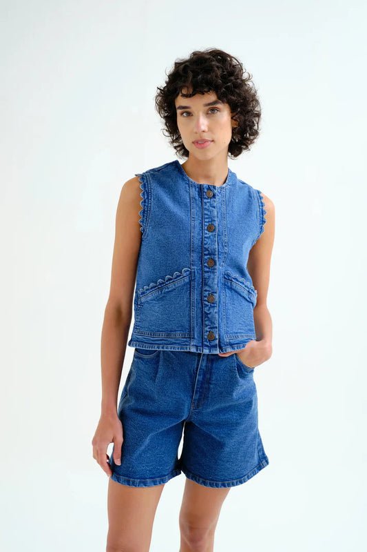 Veste CHLOÉ denim festonnée