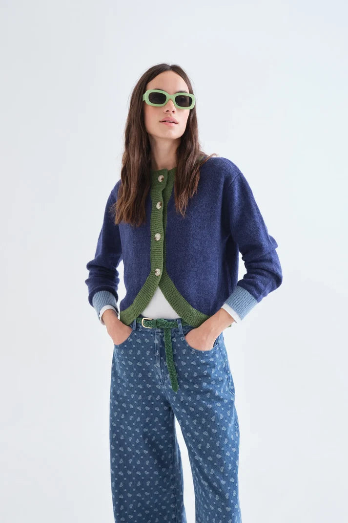 Gilet OSCAR bleu/vert