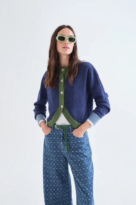 Gilet OSCAR bleu/vert