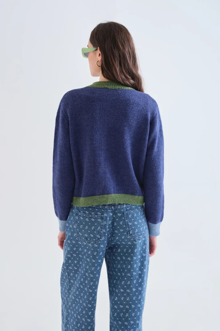 Gilet OSCAR bleu/vert