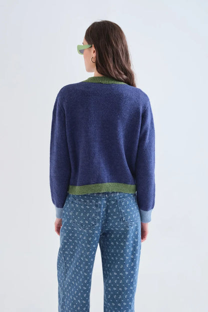 Gilet OSCAR bleu/vert