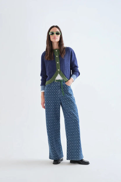 Gilet OSCAR bleu/vert