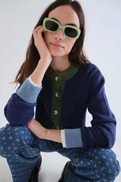 Gilet OSCAR bleu/vert