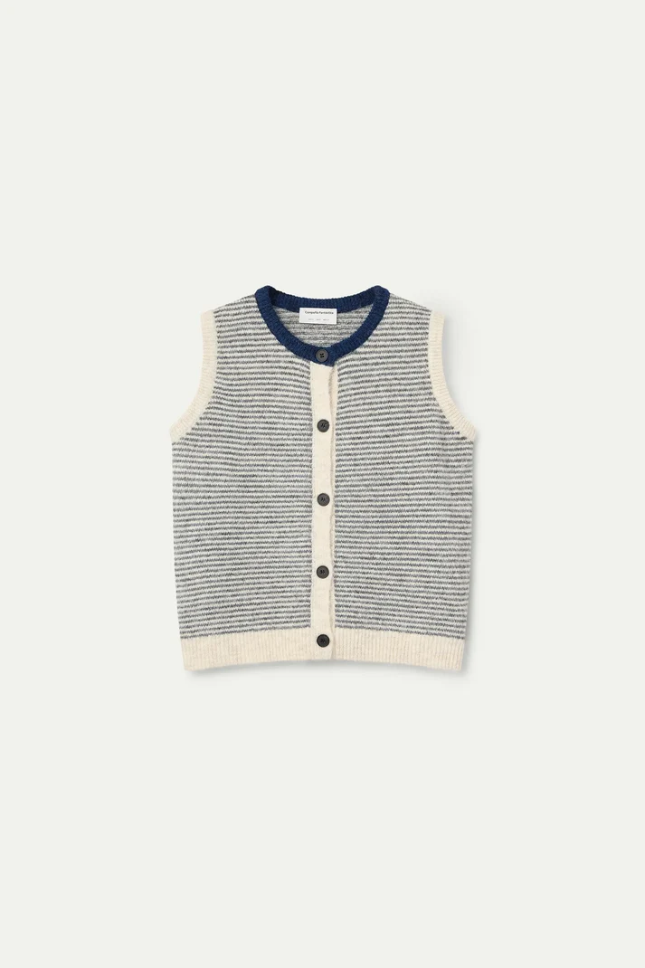 Gilet JEAN rayé marine
