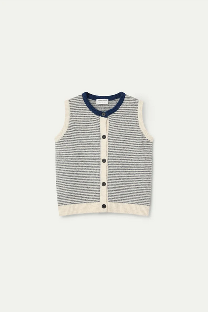 Gilet JEAN rayé marine