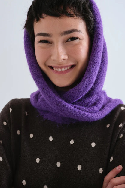 Écharpe ROXANE triangle violet