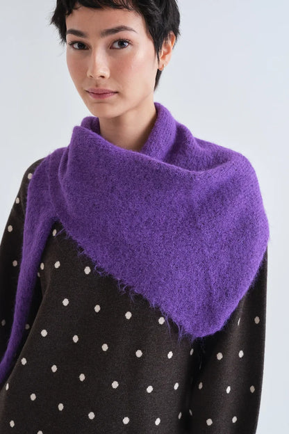 Écharpe ROXANE triangle violet