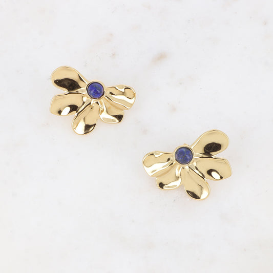 Boucles d'oreilles FLORE lapis