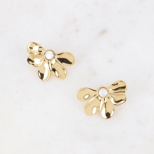 Boucles d'oreilles FLORE nacre