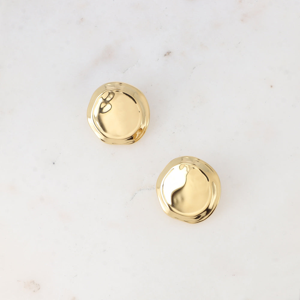 Boucles d'oreilles SILEAS rondes martelées