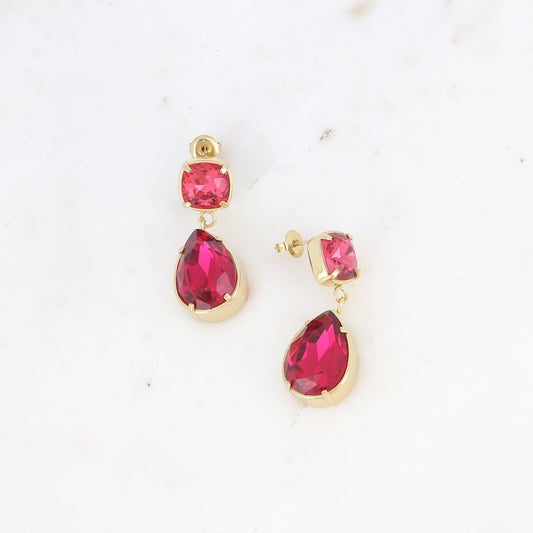 Boucles BELLA rouges
