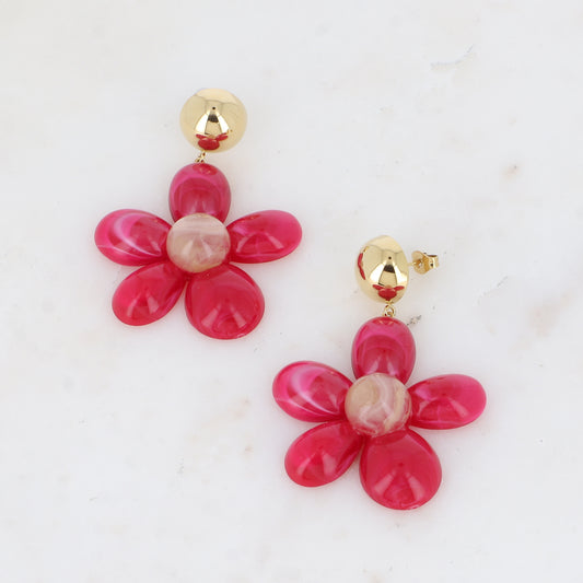 Boucles FLORA rose