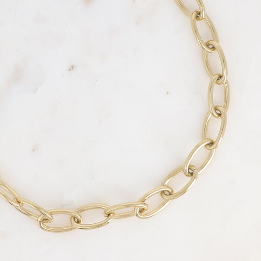 Collier ARSÈNE maillon doré