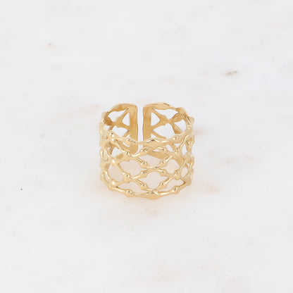 Bague ARYA ajourée losange