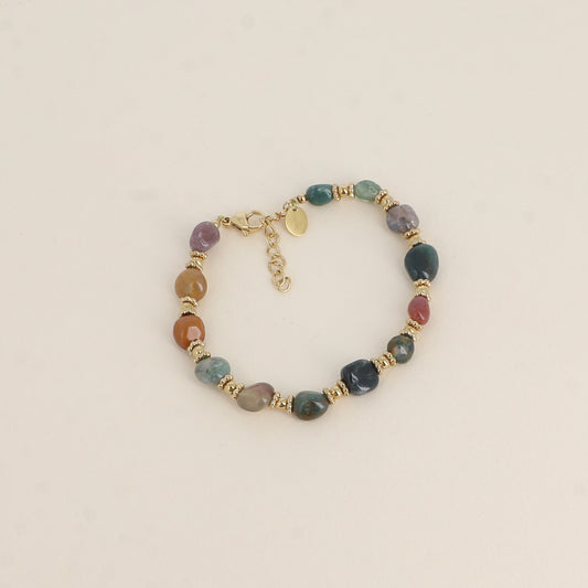 Bracelet ALBANE perles agathe indien
