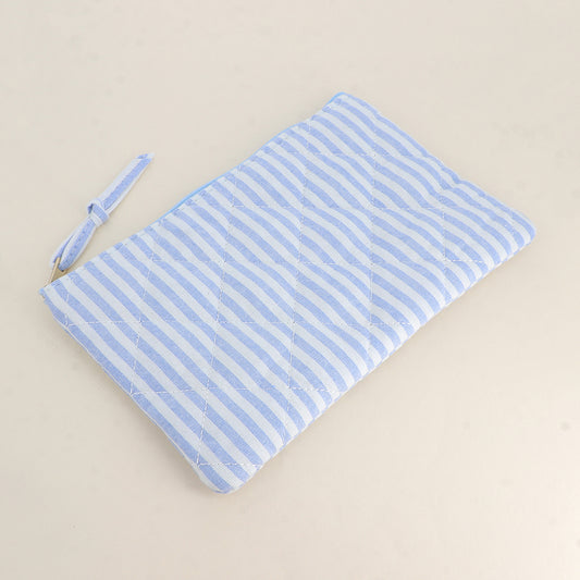 Pochette ANNA rayée bleue
