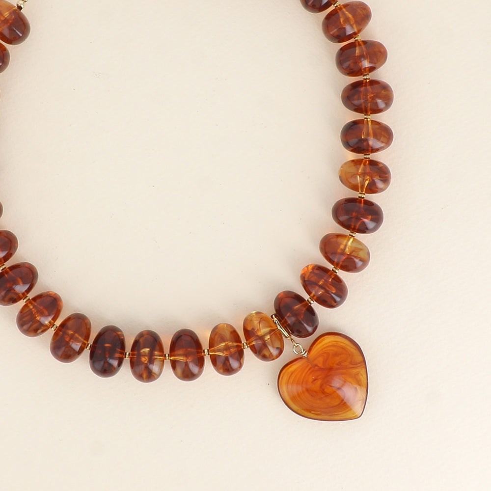 Collier GABRIELLE marron