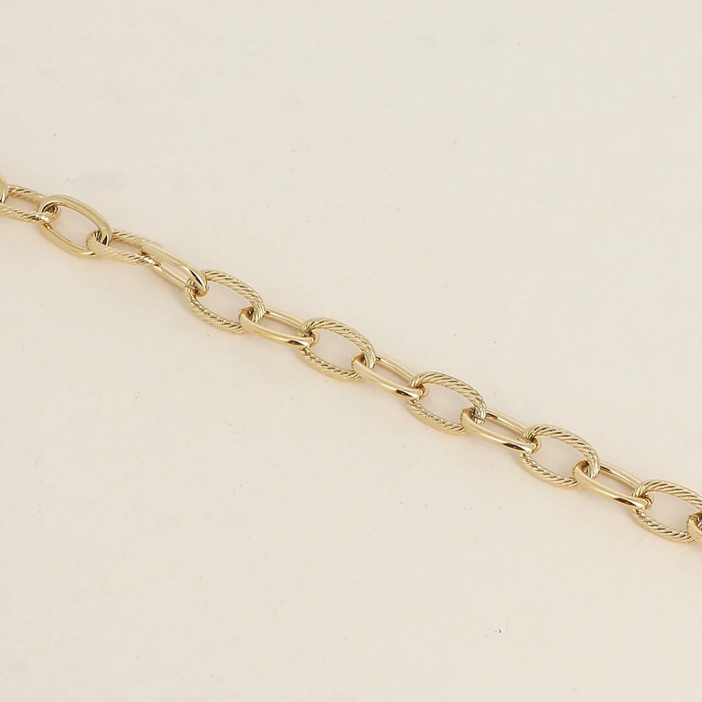 Bracelet MARCEL maillons ovales striés