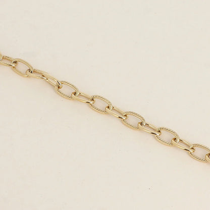 Bracelet MARCEL maillons ovales striés