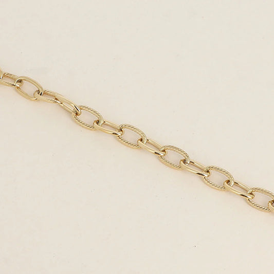 Bracelet MARCEL maillons ovales striés