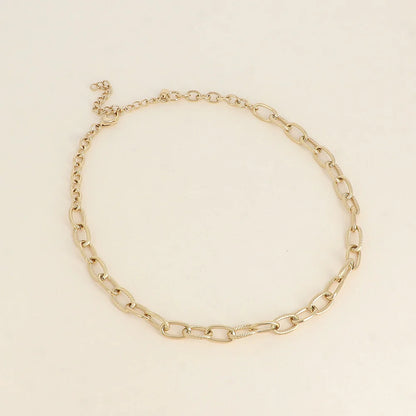 Collier JOSEPH maillons ovales striés