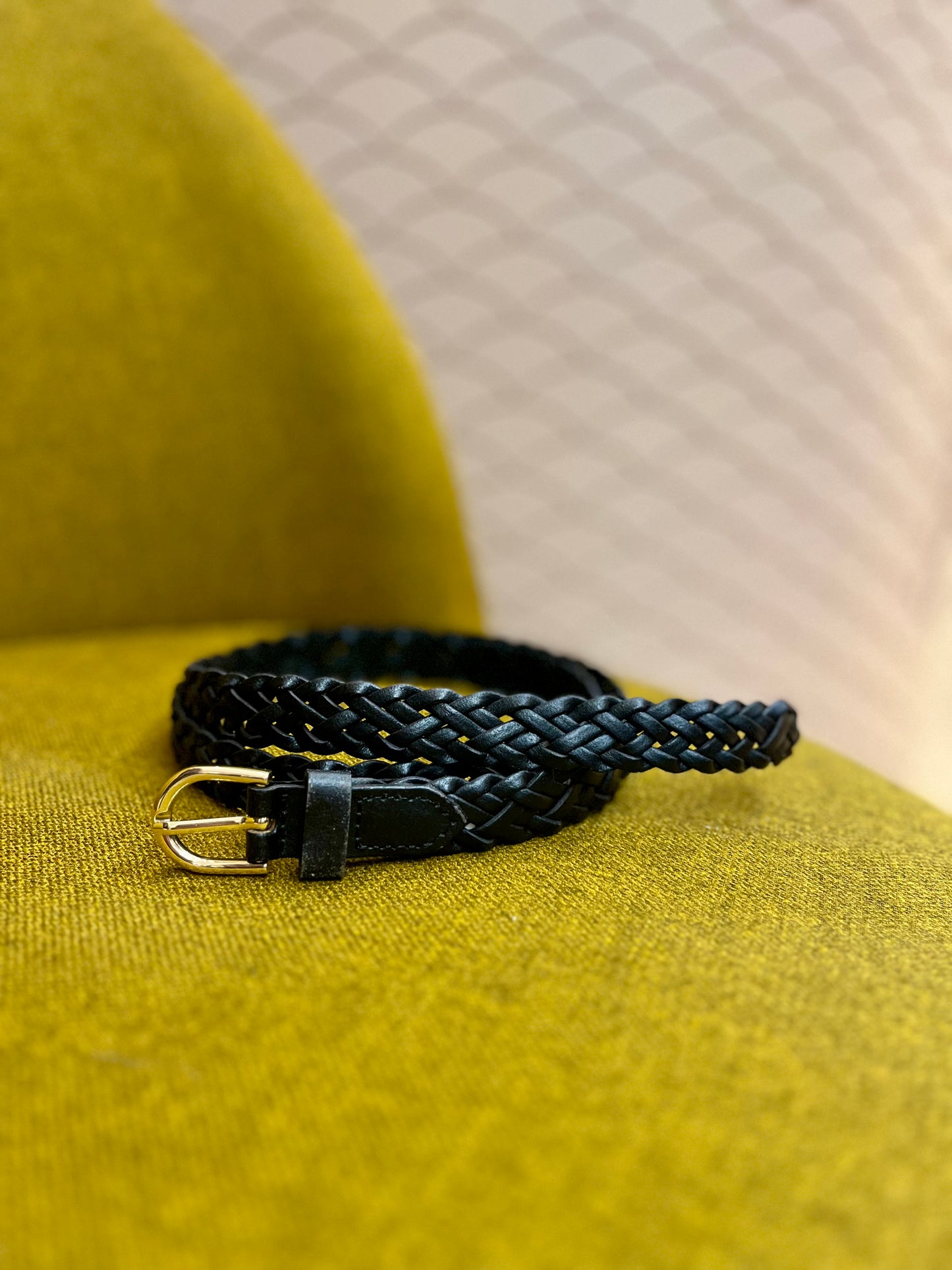 Ceinture AVERY tressée noire
