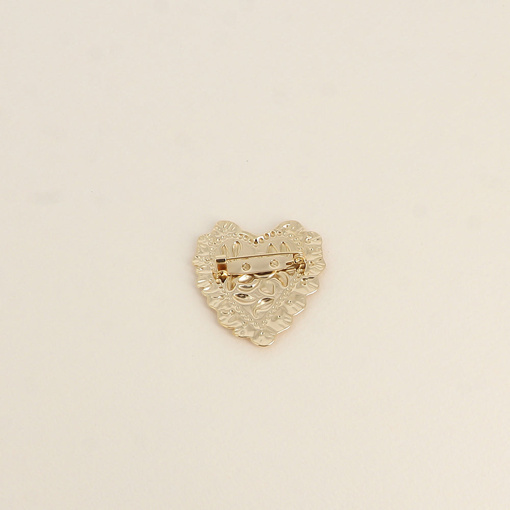 Broche COEUR doré