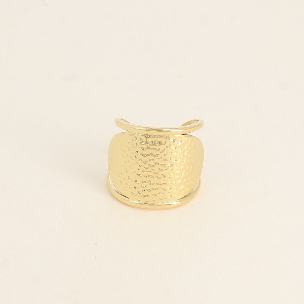 Bague PACO plaque martelée