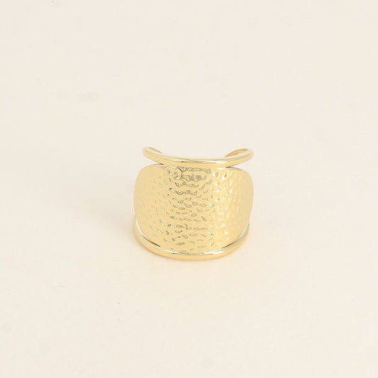 Bague PACO plaque martelée
