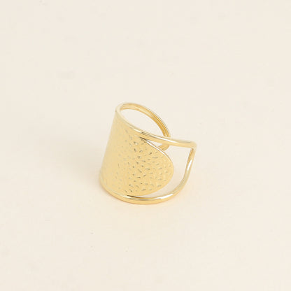 Bague PACO plaque martelée