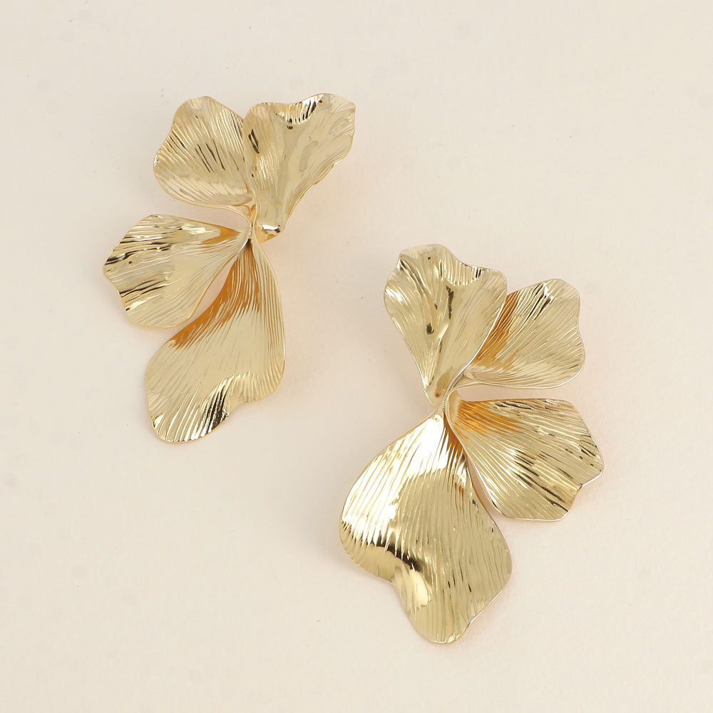 Boucles d'oreilles EMMA grand feuillages