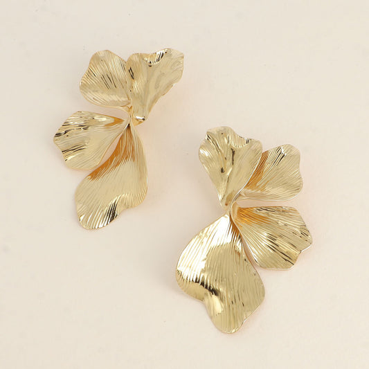 Boucles d'oreilles EMMA grand feuillages