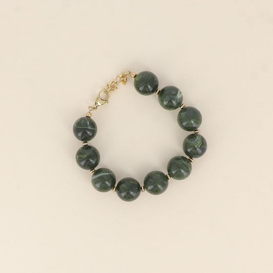 Bracelet LÉONARD léopard kaki