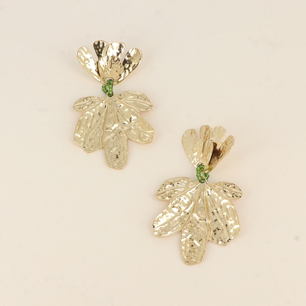 Boucles d'oreilles CLARA perles vertes