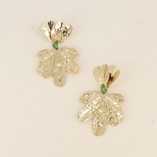 Boucles d'oreilles CLARA perles vertes