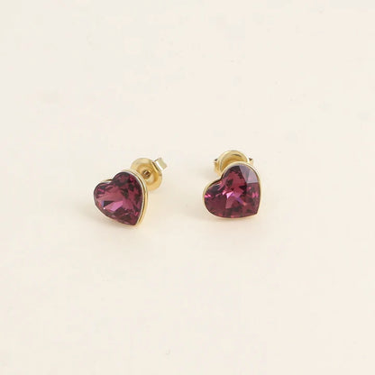 Puces ROSENA coeur violet
