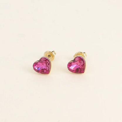 Puces ROSENA coeur fushia