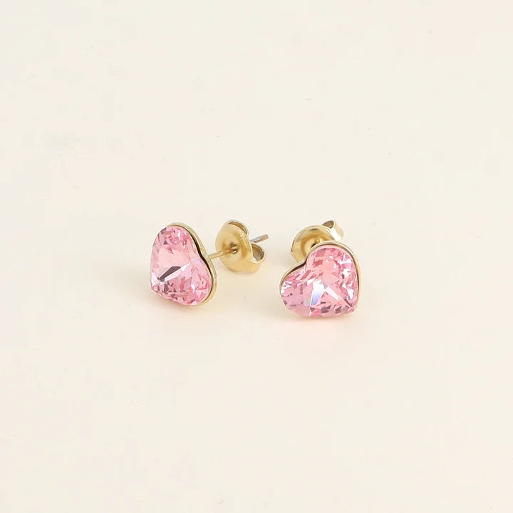 Puces ROSENA coeur rose