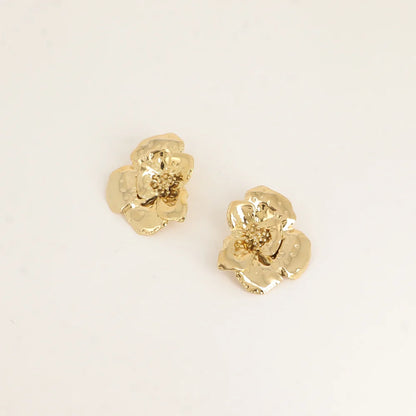 Boucles d'oreilles ANDRÉA fleurs dorées