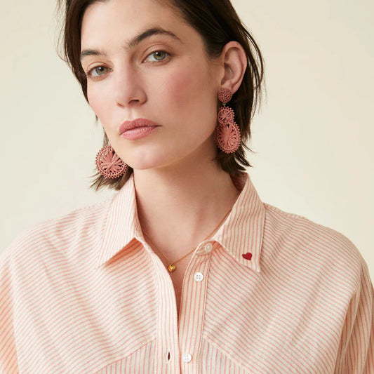 Boucles d'oreilles ALLEGRA vieux rose