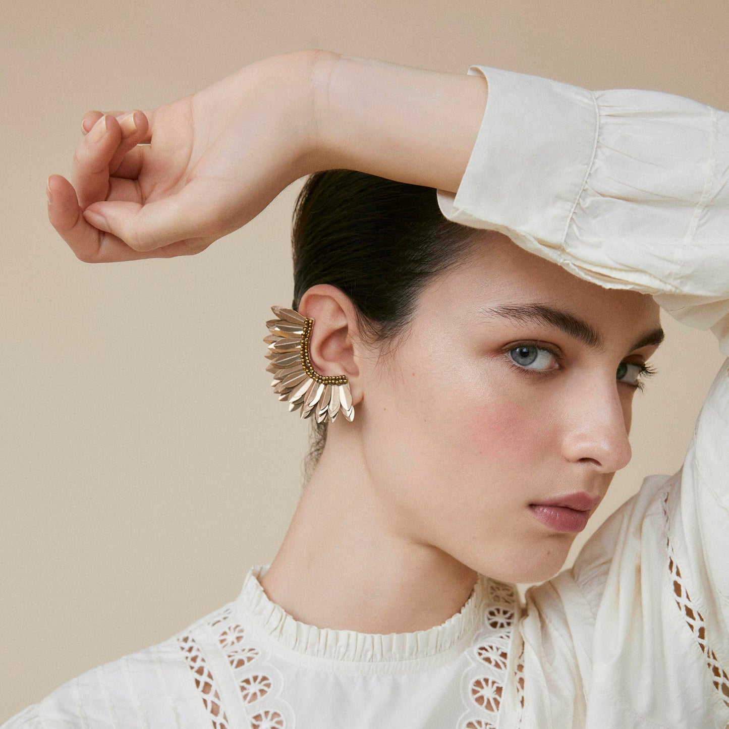 Boucles d'oreilles EMY vanille