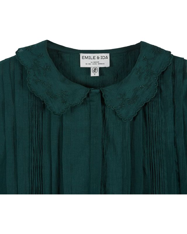 Chemise ELISABETH vert fôret