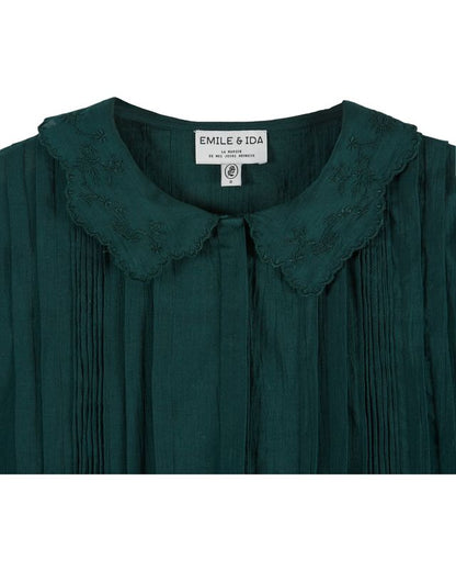 Chemise ELISABETH vert fôret
